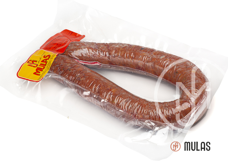 Extra red long sausage