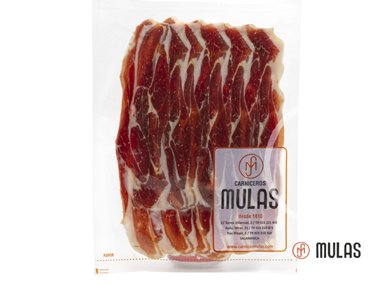 Sliced cured ham from Bodega pig