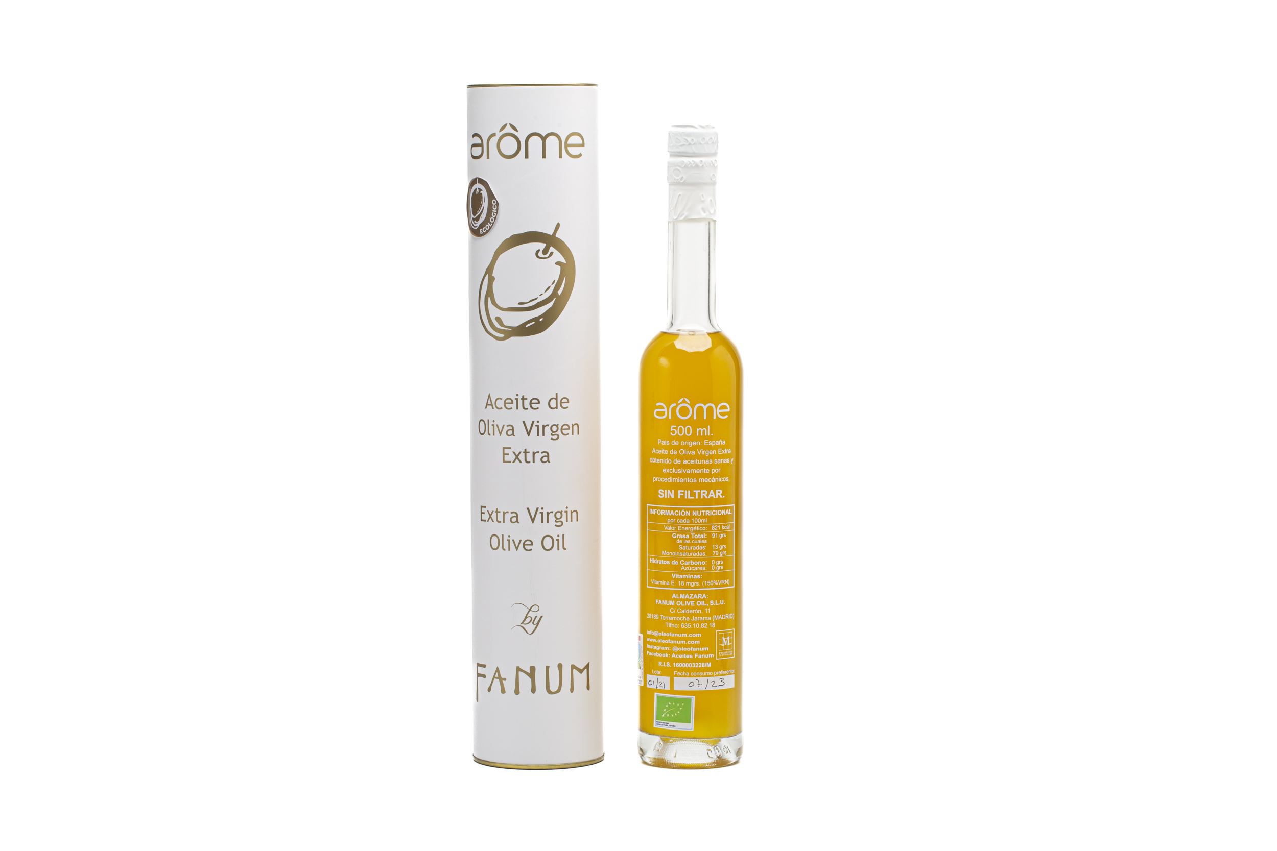 Olio d´oliva PREMIUM SIN FILTRAR MANZANILLA  500 ML